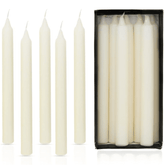 (Pack of 10) Unscented Straight Candles -10 Hours Burning Time (Ivory)