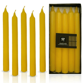 (Pack of 10) Unscented Straight Candles -10 Hours Burning Time (Yellow)
