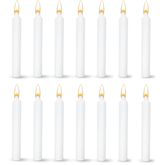 Unscented straight Household Grocery candles -Small straight candles with 2 to 3-hour Burning time (Pack of 20)