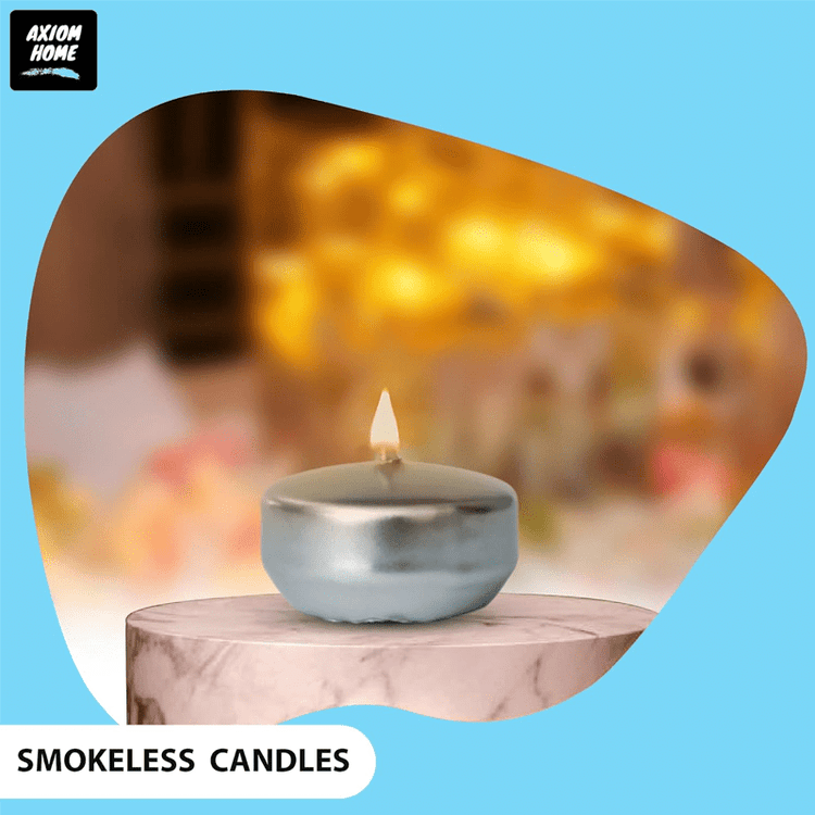 Unscented Pack of 24 Floating Candles, 4 Hours Burning Time - ( Metallic Silver )