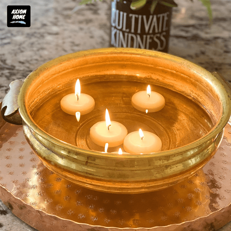 Pack of 24 Floating Candles, 4 Hours Burning Time - Ivory ( Light Vanilla Scented )