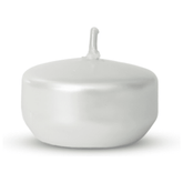 Unscented Pack of 24 Floating Candles, 4 Hours Burning Time - ( Metallic Pearl White )