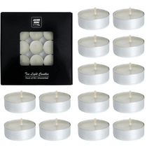 Tealight Candles - Smokeless Small Tea Candles with 4 Hours Extended Burn Time (Unscented)