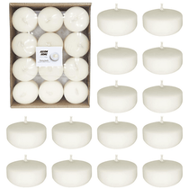 Unscented Pack of 24 Floating Candles, 4 Hours Burning Time - ( Ivory )