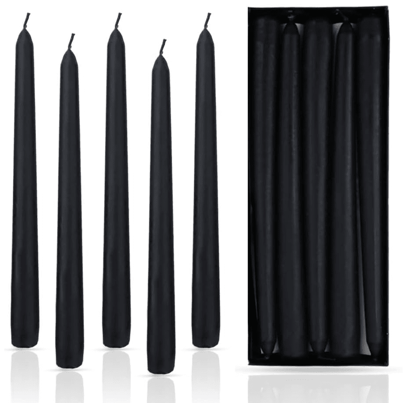 Get Affordable Black Taper Candles- 10 Pack/ Free Ship 💯 - Axiom Home