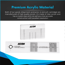 Axiom Turntable Cartridge Stylus Alignment Protractor Set Vinyl Record Player Phono Cartridge Alignment Protractor VTA Azimuth Ruler