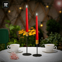 Pack of 10 Unscented Taper Candles-9.84 Inches Tall Thicker Candle Set-9 Hours Burning time (Red)