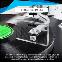 Axiom Turntable Cartridge Stylus Alignment Protractor Set Vinyl Record Player Phono Cartridge Alignment Protractor VTA Azimuth Ruler