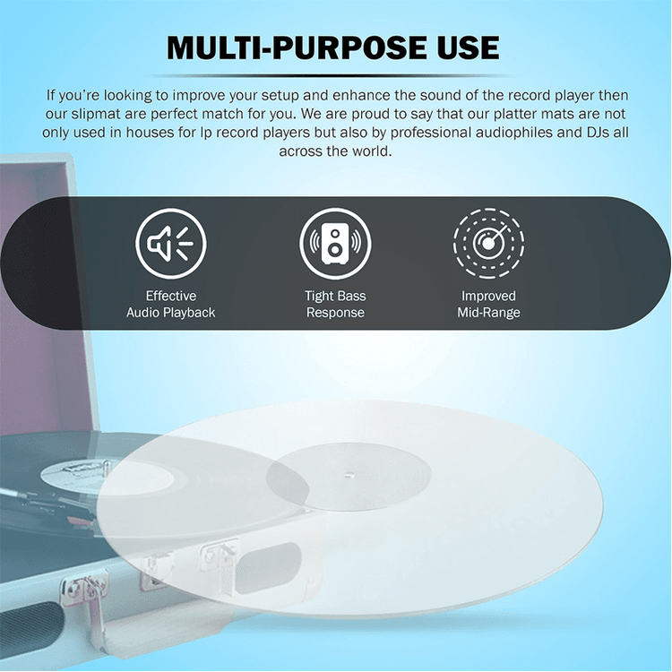 Multipurpose Turntable Acrylic Slipmat 