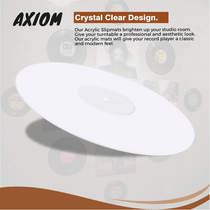 Axiom Turntable Acrylic Slipmat for Vinyl LP Record Players 2.7mm Thick for Better Sound Support on Record Player Provides Antistatic and Tighter bass (White)