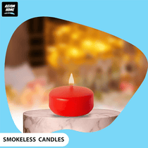 Unscented Pack of 24 Floating Candles, 4 Hours Burning Time - ( Red )