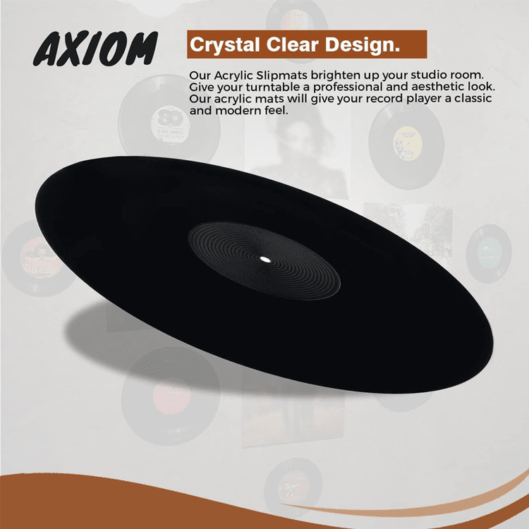 Axiom Turntable Acrylic Slipmat for Vinyl LP Record