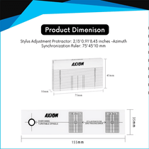 Axiom Turntable Cartridge Stylus Alignment Protractor Set Vinyl Record Player Phono Cartridge Alignment Protractor VTA Azimuth Ruler