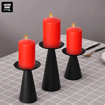 (Pack of 6) Long lasting Pillar Candles 89 Hours - FREE SHIPPING - Axiom (Red-3.15 x 5.50 Inches)