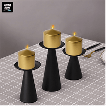 (Pack of 6) Long lasting Pillar Candles 51 Hours - FREE SHIPPING - Axiom (Golden-3.15 x 3.15 Inches)