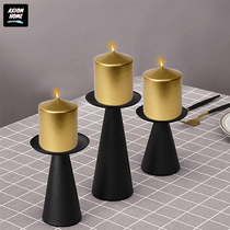 (Pack of 6) Long lasting Pillar Candles 65 Hours - FREE SHIPPING - Axiom (Golden-3.15 x 3.94 Inches)