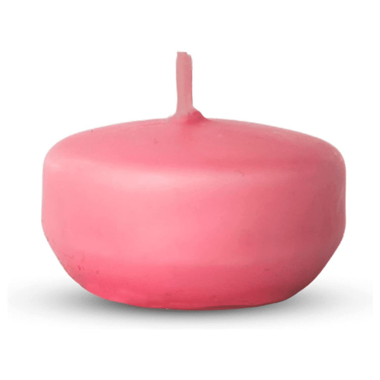 Unscented Pack of 24 Floating Candles, 4 Hours Burning Time - ( Baby Pink )