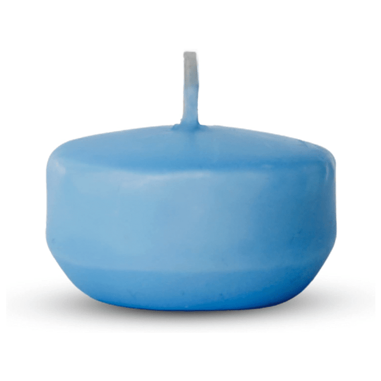 Unscented Pack of 24 Floating Candles, 4 Hours Burning Time - ( Baby Blue )