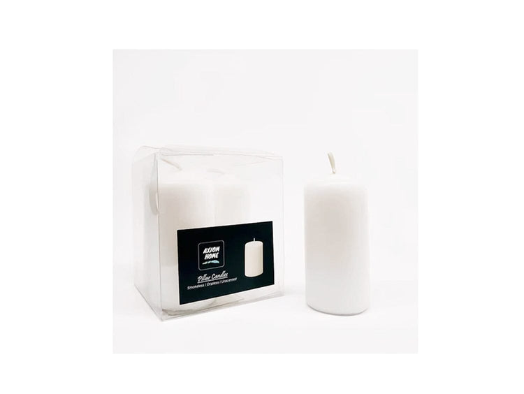 white Pillar candles