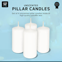 Axiom – Pack of 4 Unscented Small pillar candles 